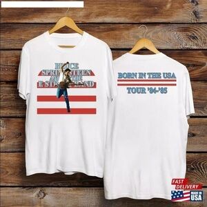 Bruce Springsteen Born In The Usa World Tour 2 Sided Tshirt Gift For Fan